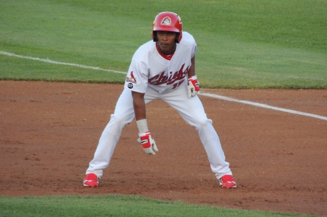 Peoria Chiefs outfielder Magneuris Sierra is tied for first place in the Midwest League with 69 runs scored.